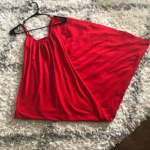 Red cut out back maxi dress